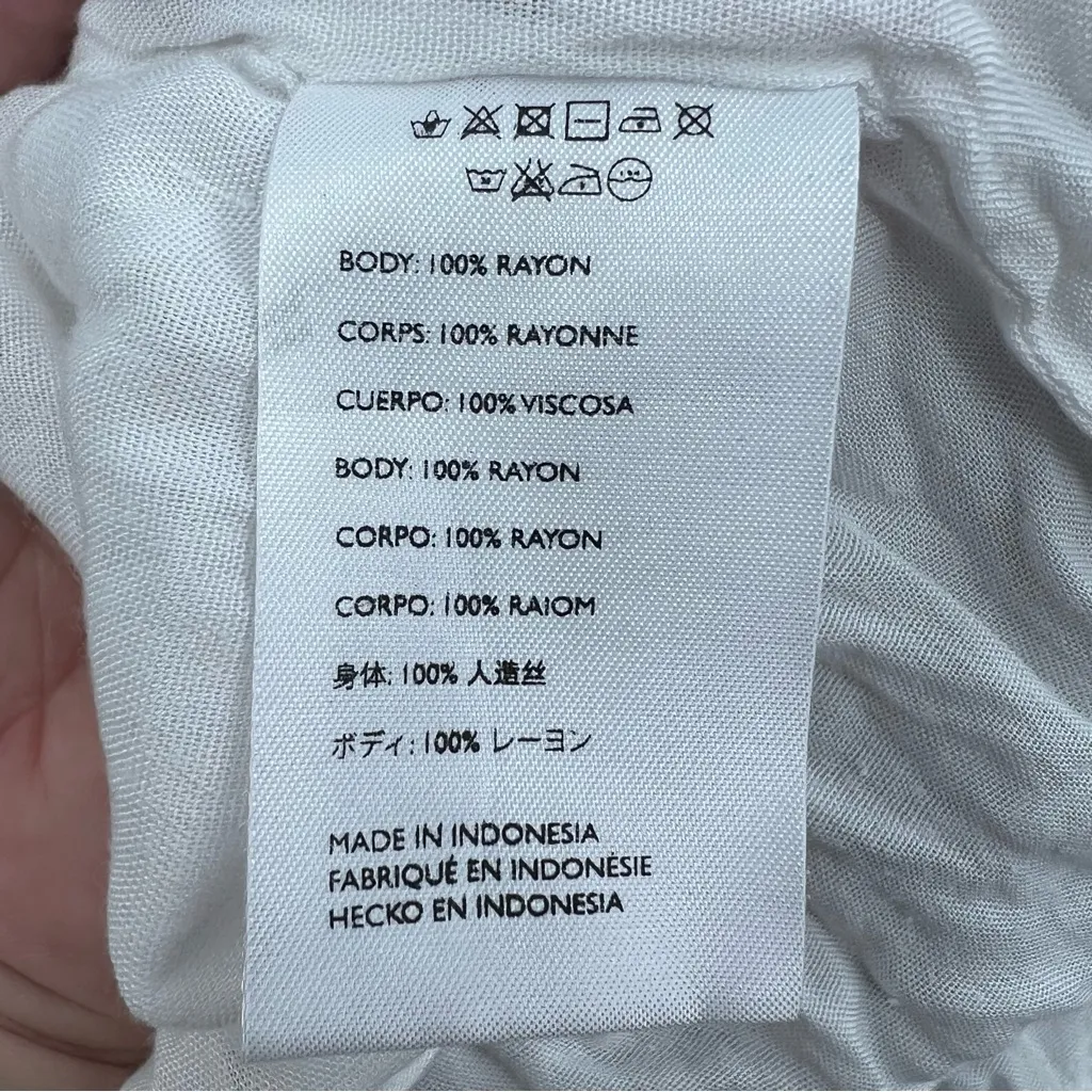 Faithfull the Brand Dress Black White Alina Smocked Zebra Square Neck Sz 4 - Image 6