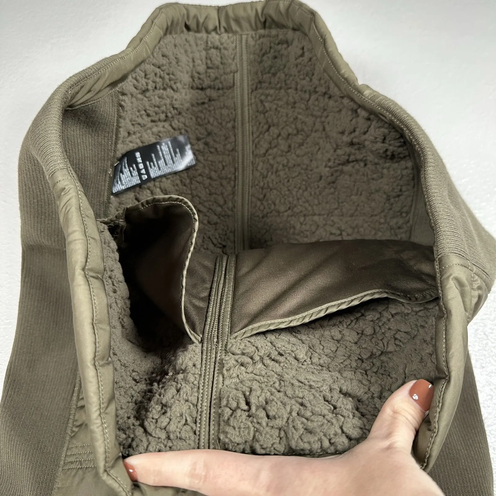 NEW Prana Esla Tunic Turtleneck Quilted Fleece Lined Slate Green Womens Small - Image 4