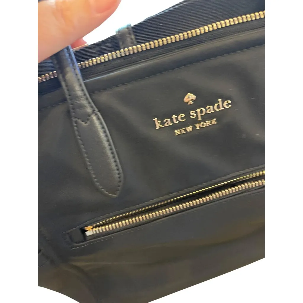 Kate Spade New York Chelsea Medium Satchel Zipp-Top Tote Bag Black Nylon New - Image 10