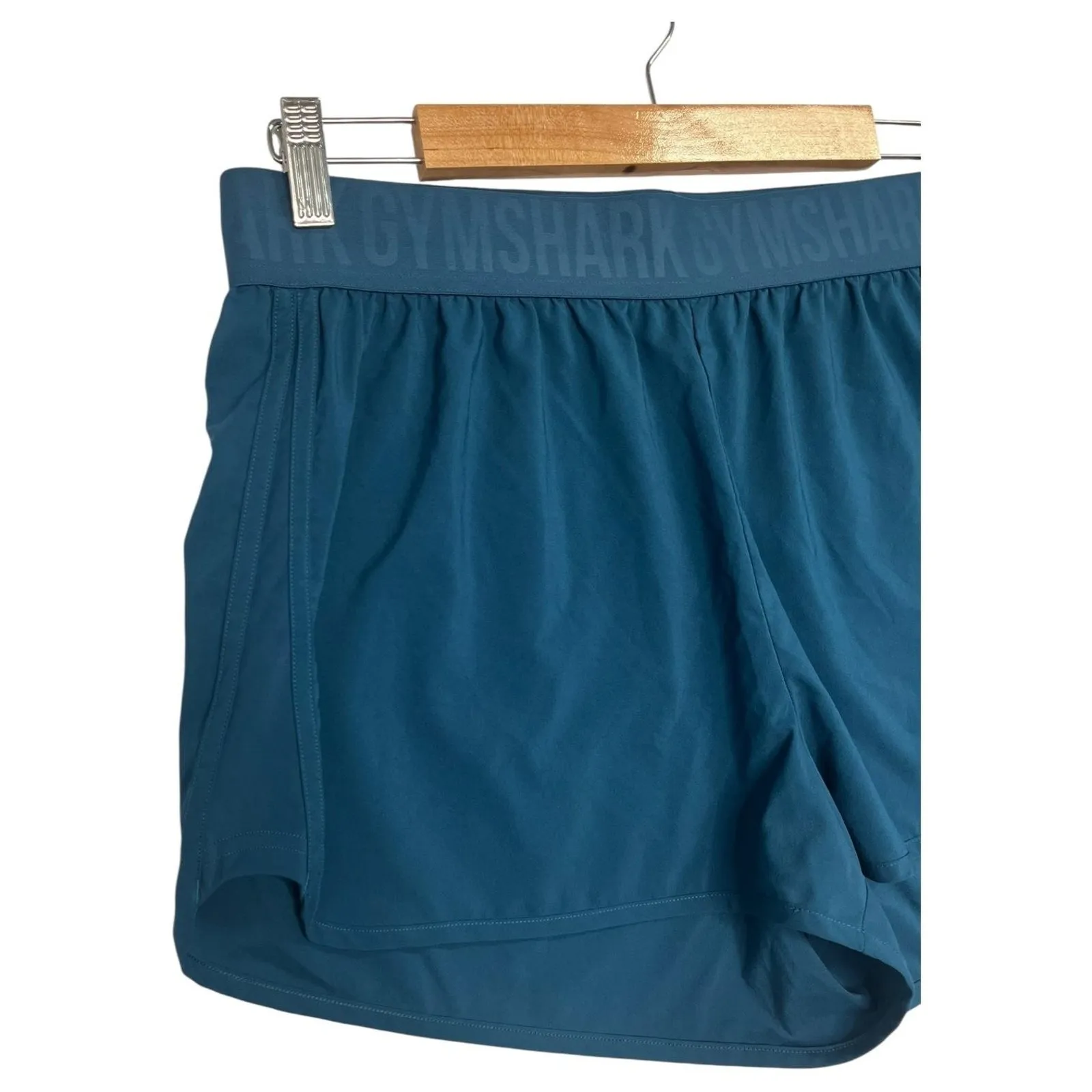 Gymshark Shorts Womens XL Green Athletic Gym Run Training Lightweight Quick Dry - Image 7