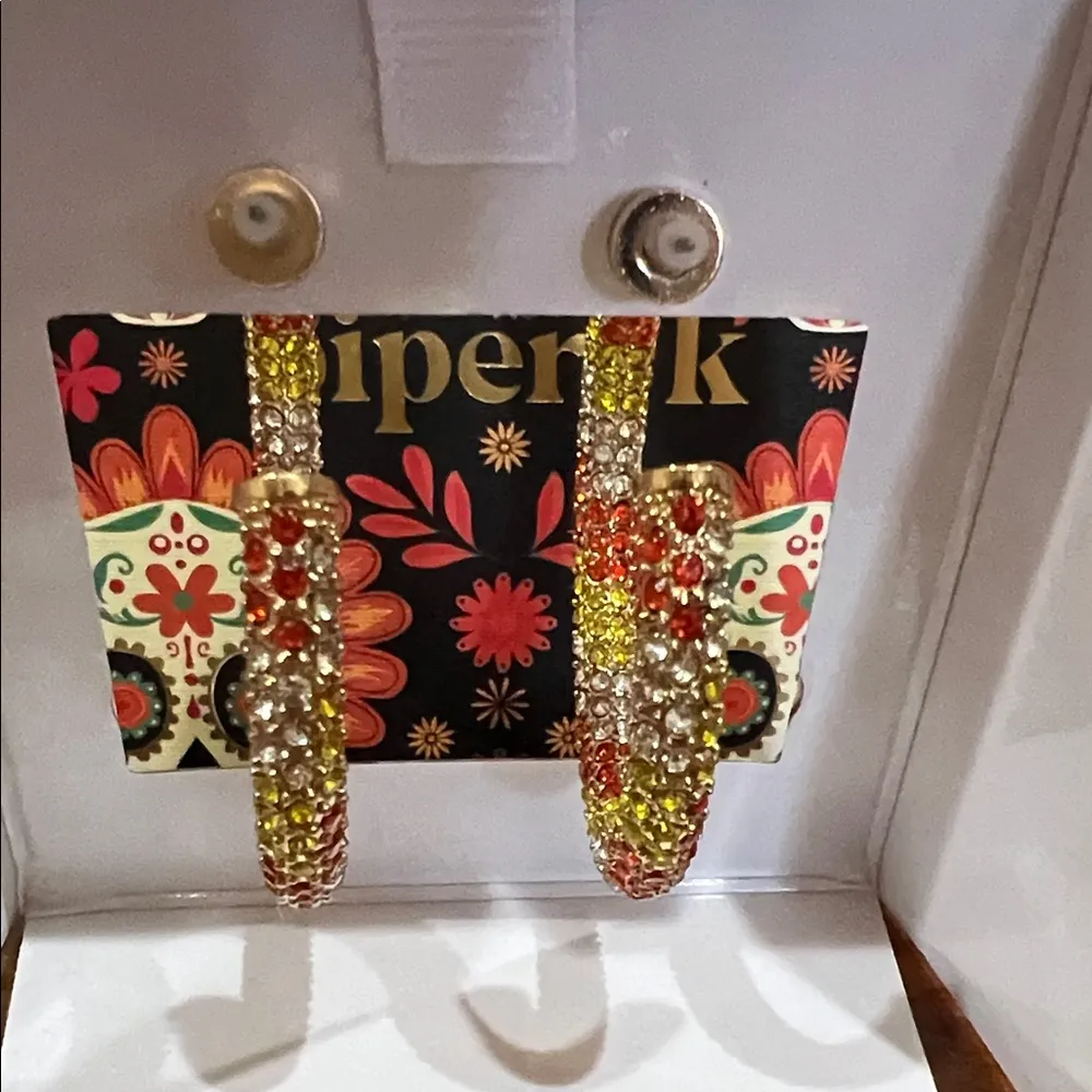 Piper K | Candy Corn Inspired Hoop Earrings - Image 6