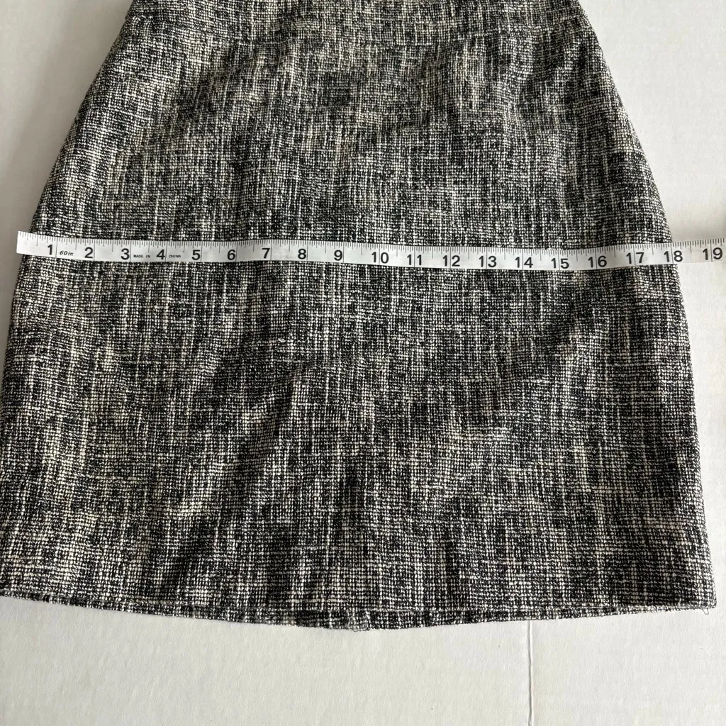 Women's Kate Spade Skirt the rules Black & White Tweed Pencil Skirt Size 0 - Image 13