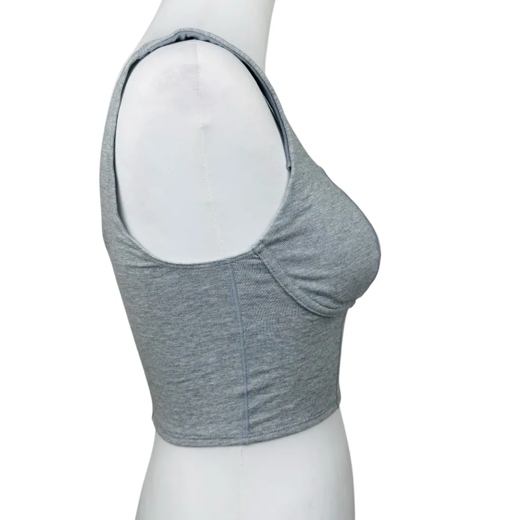 NWT PiNK Victoria's Secret All Day Cotton Longline Heather Gray Sports Bra Med - Image 7