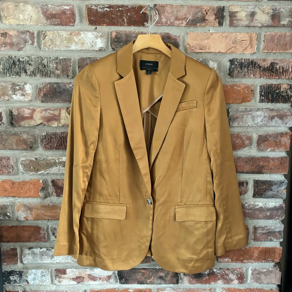 J. Crew Tan Alfie Blazer Jacket, 4 - Image 2