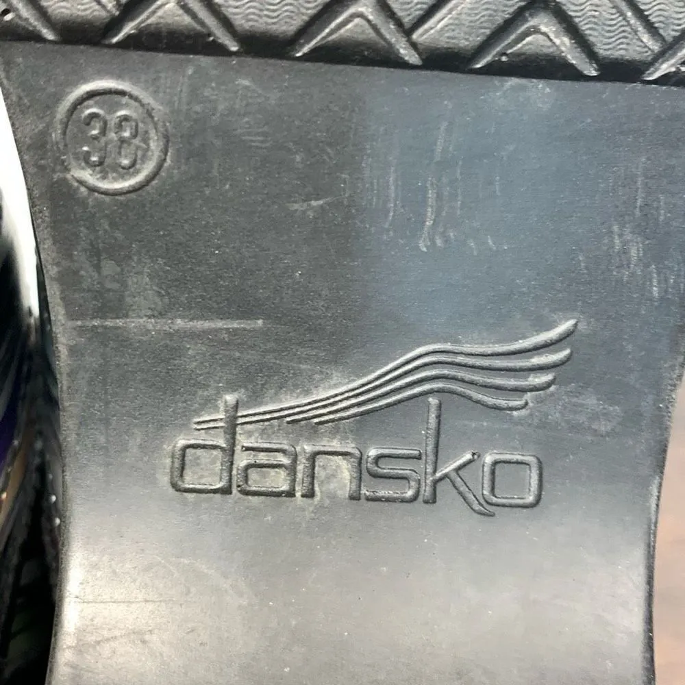 Dansko Women's Striped Patent Leather Professional Clogs Multicolor Size 38 - Image 8