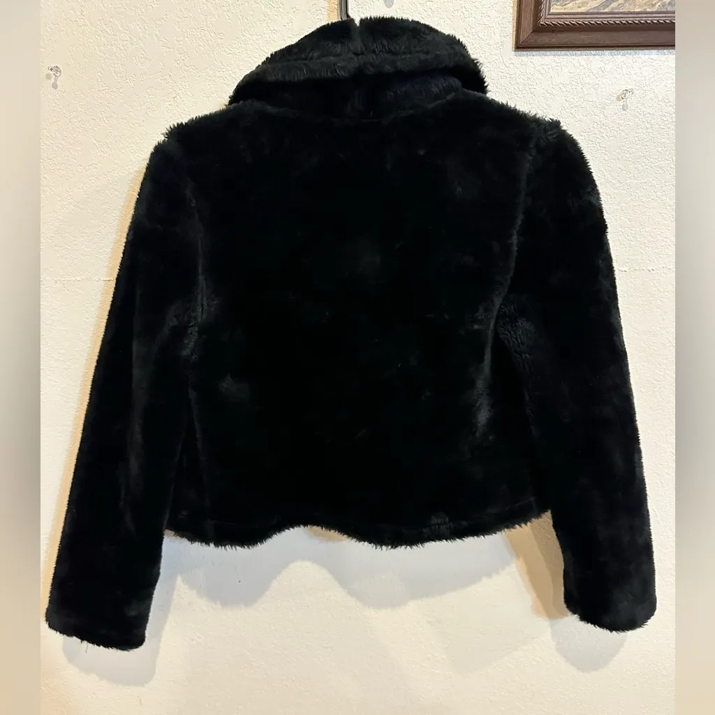 Elegant Black Teddy Jacket for Women Size M - Image 3