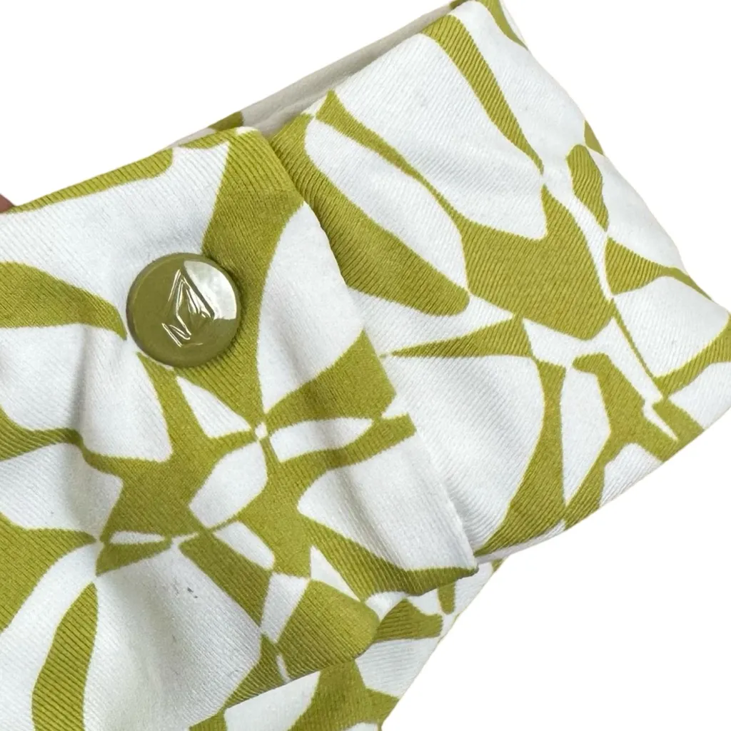 Volcom Carefree Cheekini White & Green Floral Cheeky Bikini Swimsuit Bottom NWT - Image 2