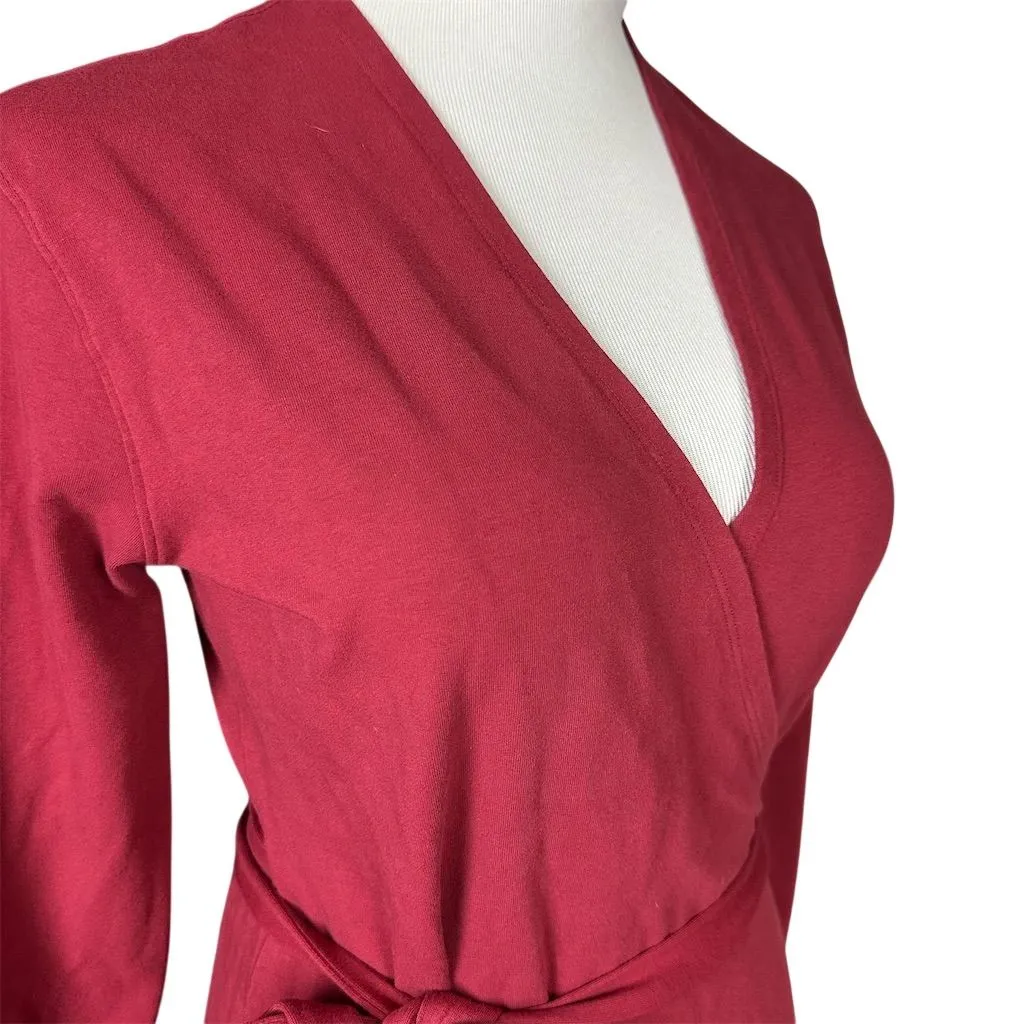 American Giant Women's Red Wrap Dress Size S Knee Length Casual - Image 3