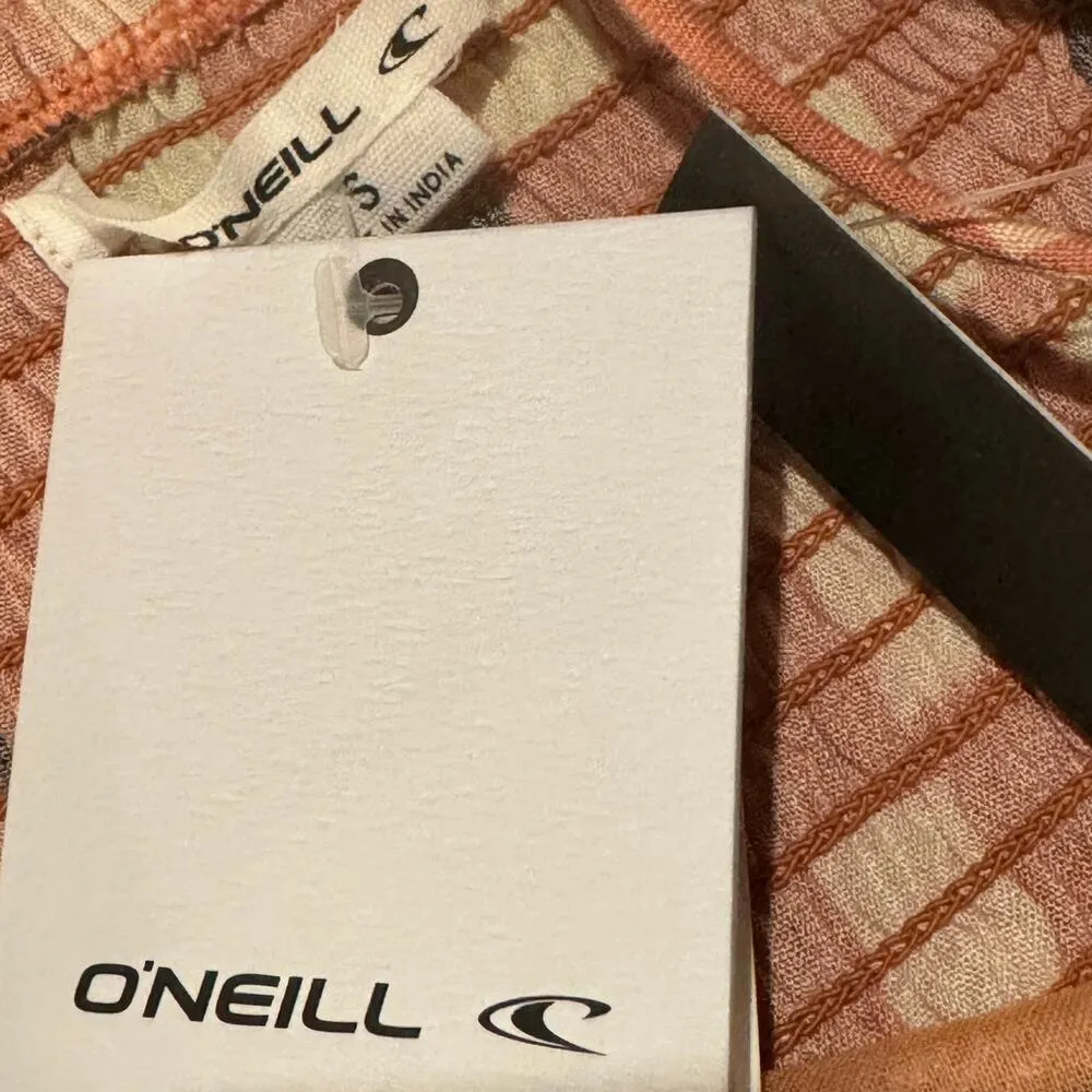 O’Neill Small Laura Cropped Tank Top Geometric Tie Spaghetti Straps Lightweight - Image 6