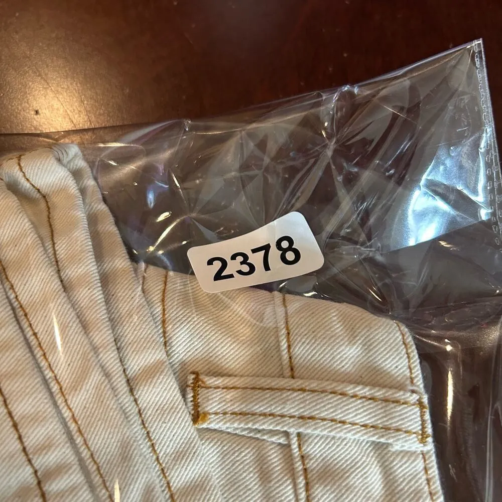 Dickies Shorts Womens Juniors 9/29 Cream High Rise Carpenter Shorts‎ NEW - Image 10