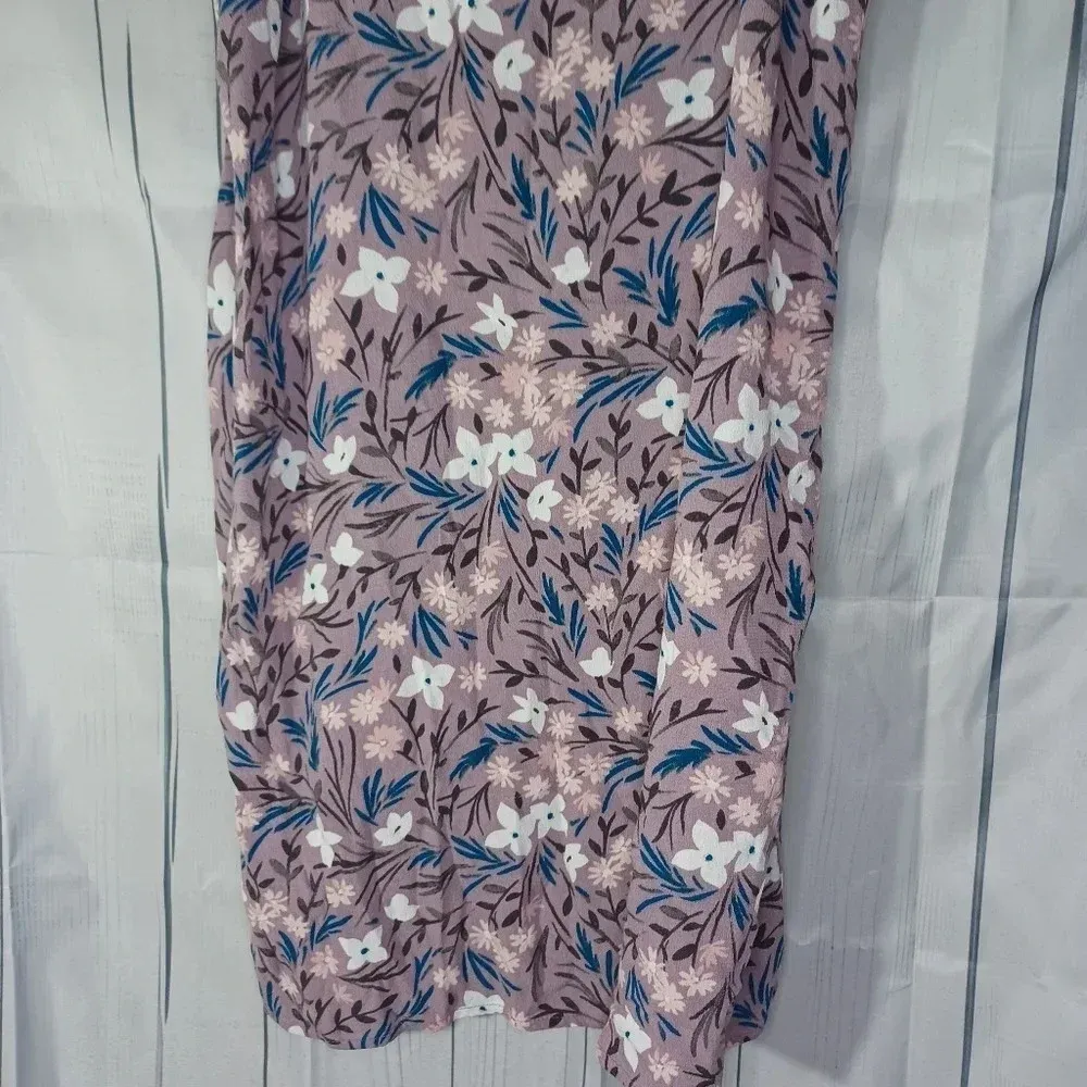 Aeropostale mini purple floral spaghetti strap 90's Y2K dress - Image 4