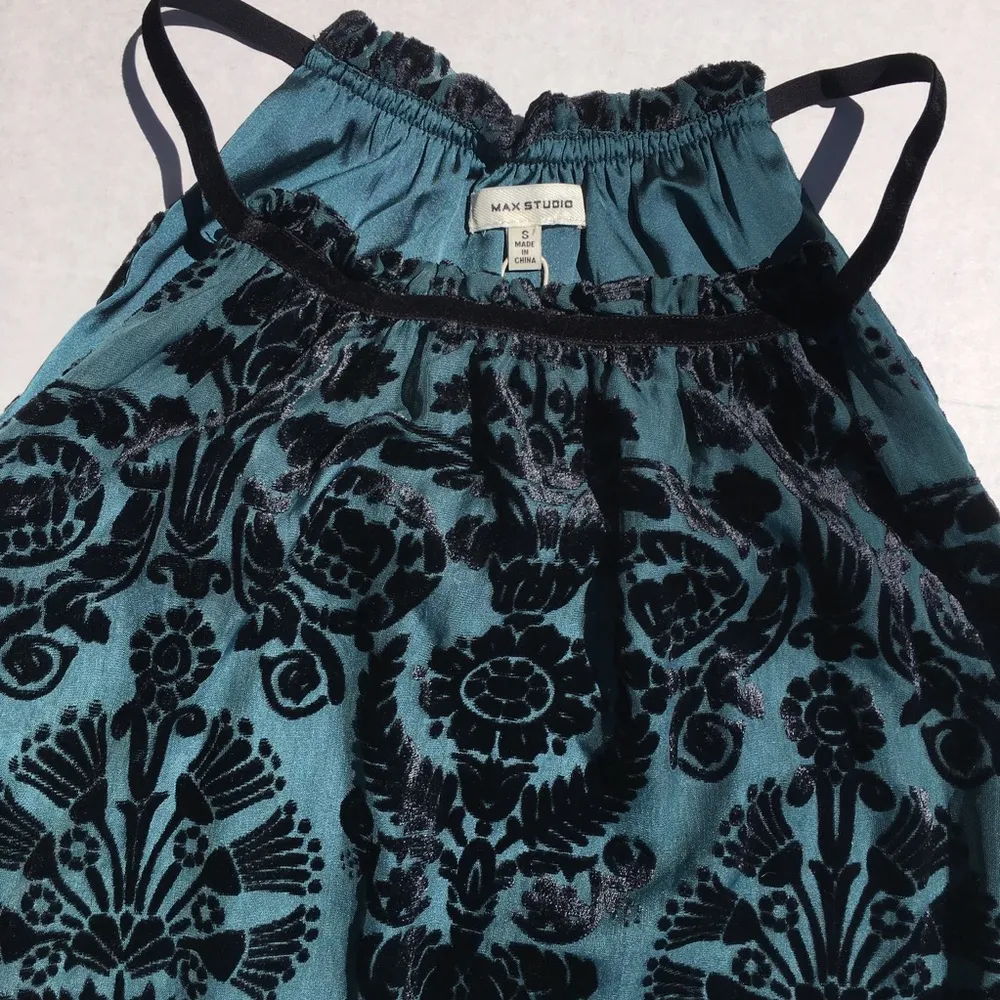 Max Studio Print Velvet Halter Dress (3) - Image 5