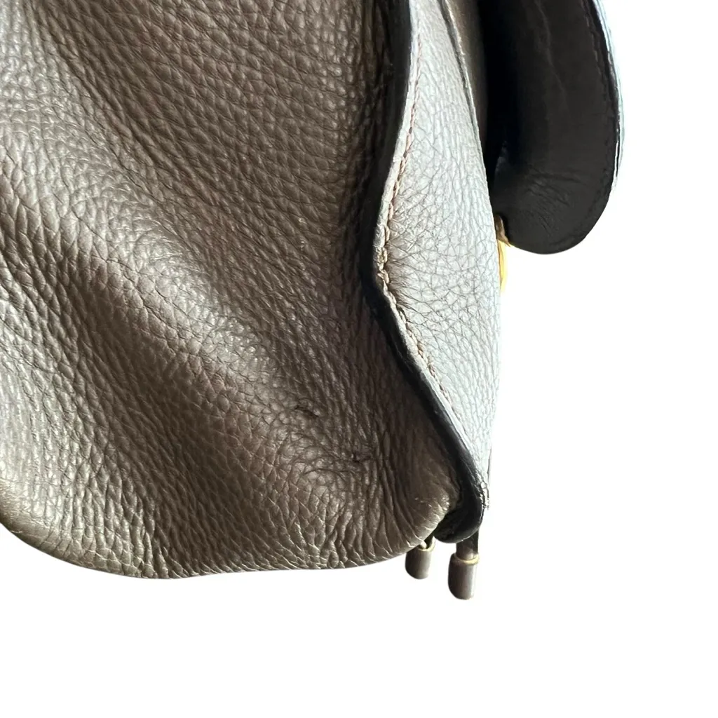 Chloe Marcie Bag Medium Size Cashmere Gray Leather Top Handle Handbag Purse - Image 8