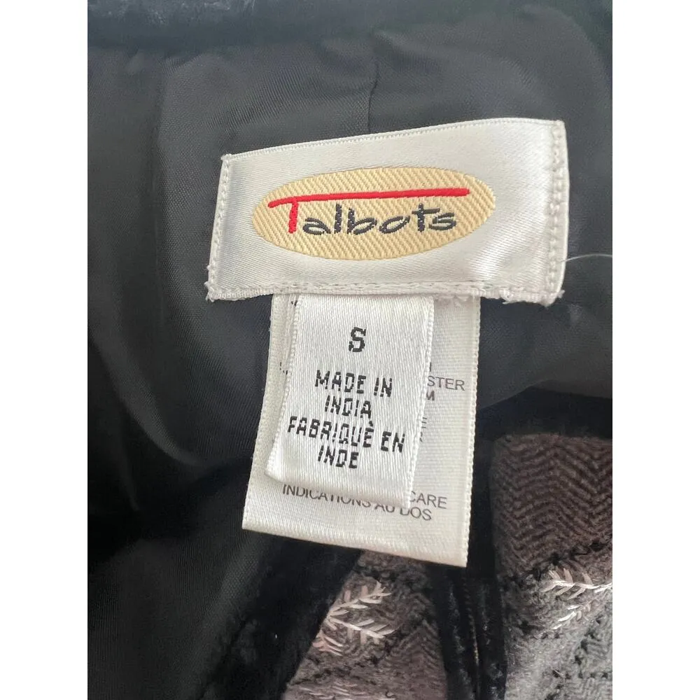 Talbots Women’s Holiday Wool Blend Snowflake Vest Small - Image 5