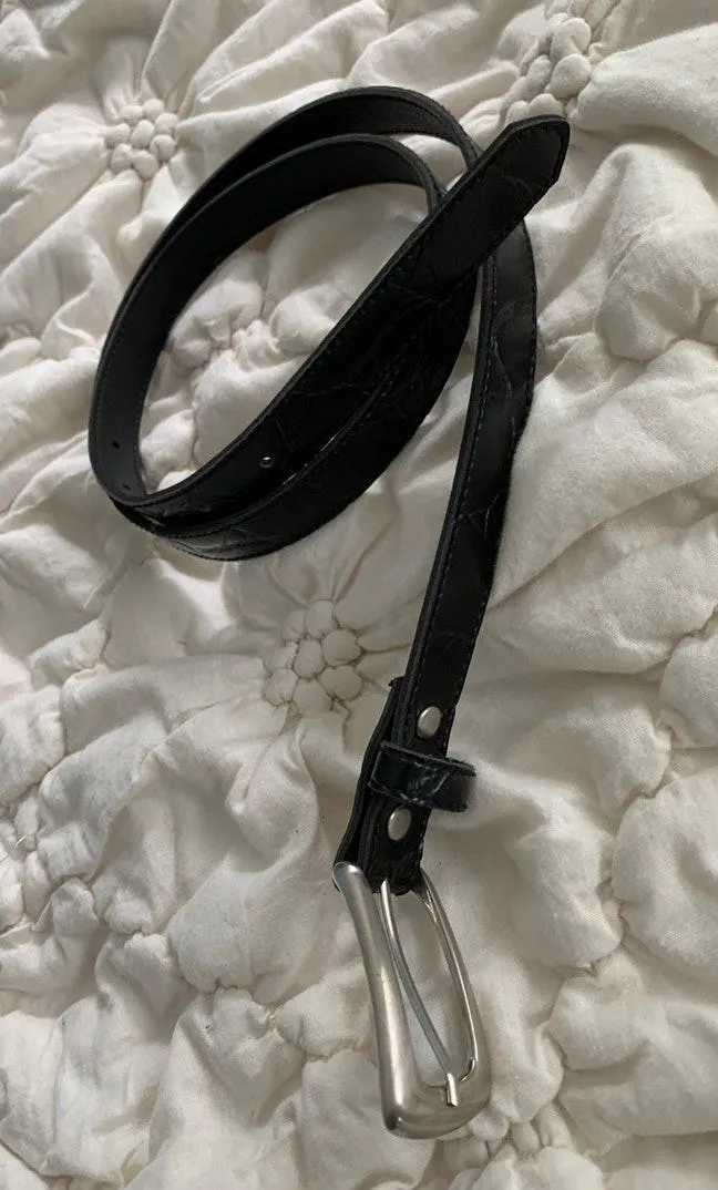 Vintage Black And Silver Belt - Image 3