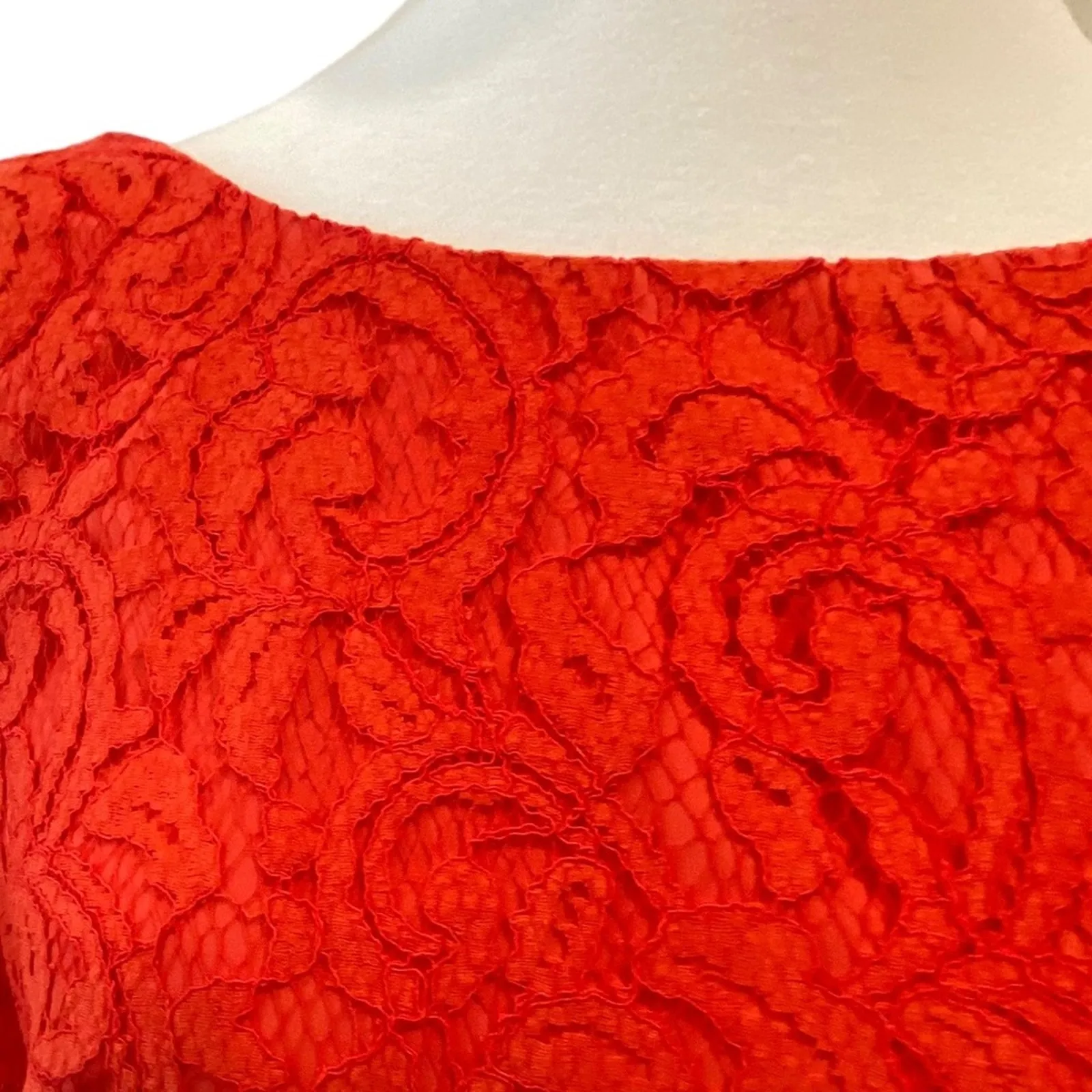 J. Crew Cocktail Dress 10 Semi Formal Retro Classic Party Valentine's Day Lace - Image 7