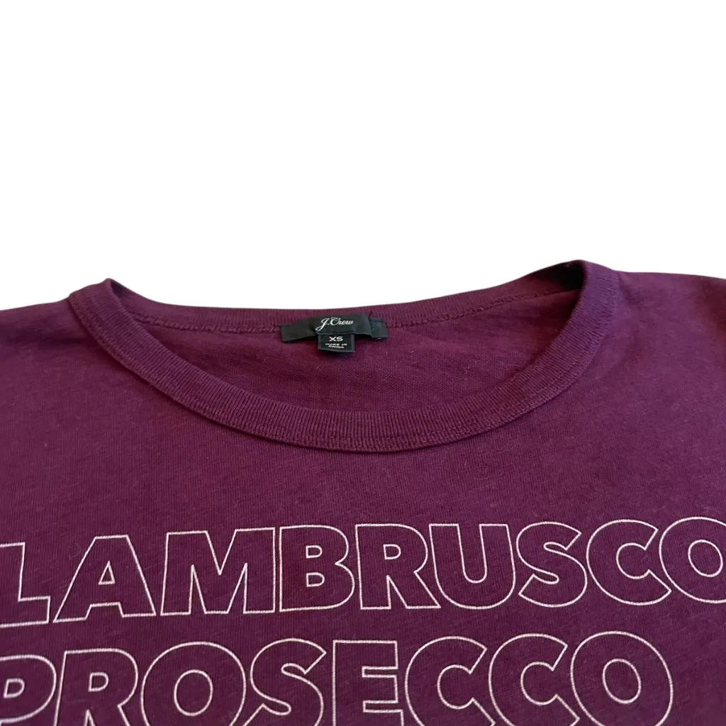 J. Crew Champagne T-Shirt Sequin Stretch 100% Cotton Casual Brunch Girly Size XS - Image 2