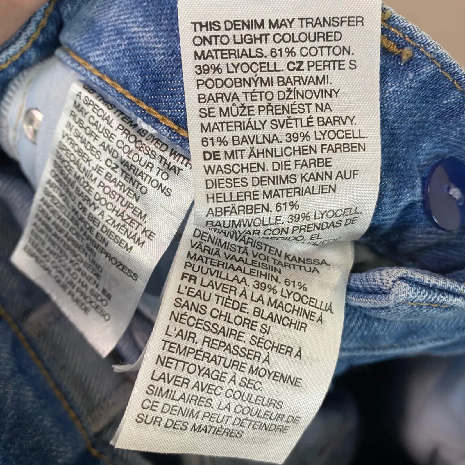 & Other Stories Stockholm Atelier Wide Leg Pleated Jeans Blue Denim US 10 EU 42 - Image 6