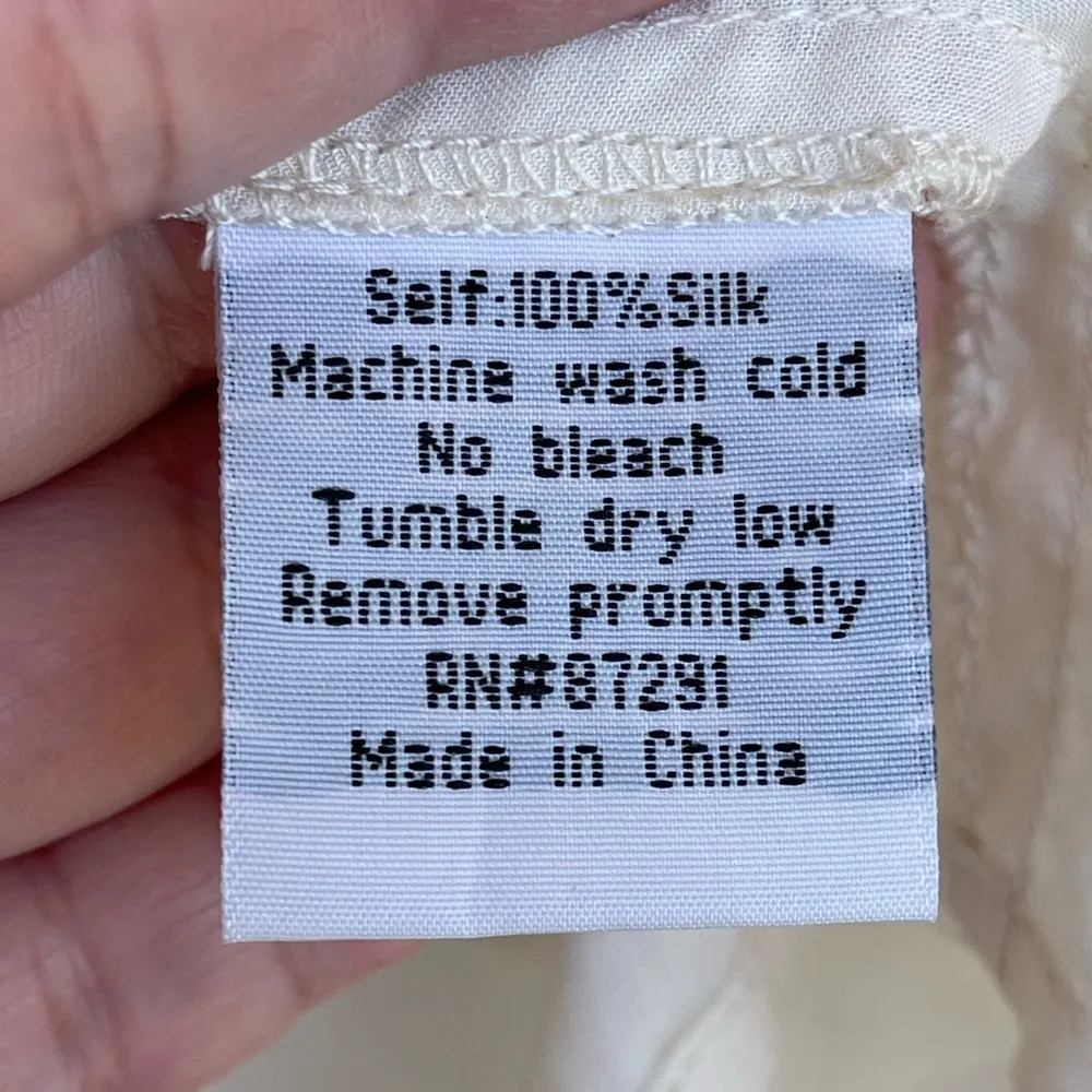 JADE JOHNNY WAS SILK FLORAL ROSE PRINT PRINT BELL SLEEVE BABY DOLL DRESS SMALL Pink - Image 7