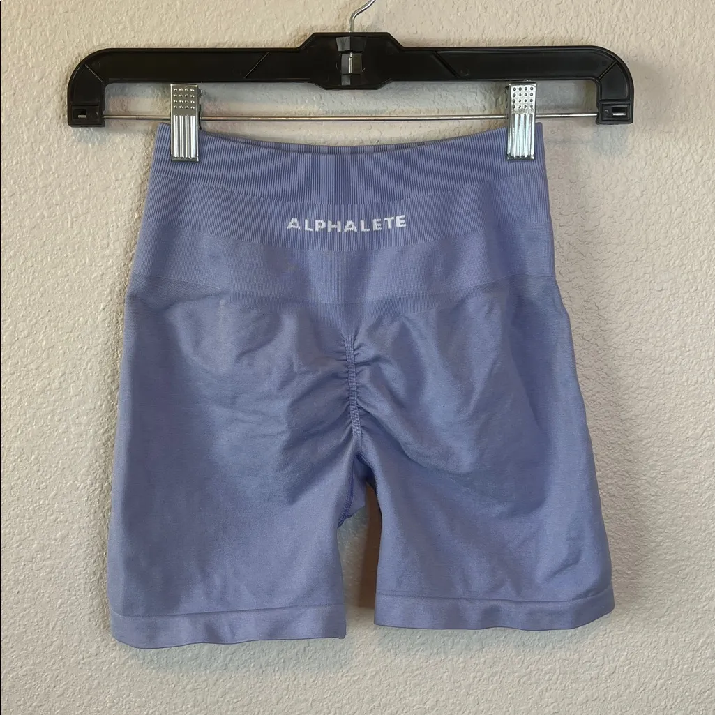 Alphalete Amplify Butt Scrunch Shorts Light Purple Size Small - Image 2