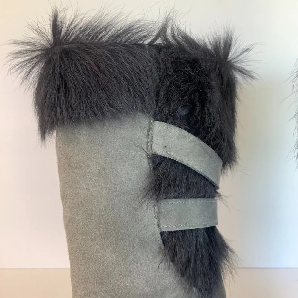 Bearpaw Gray Fog Suede Madeline Boots - Image 13