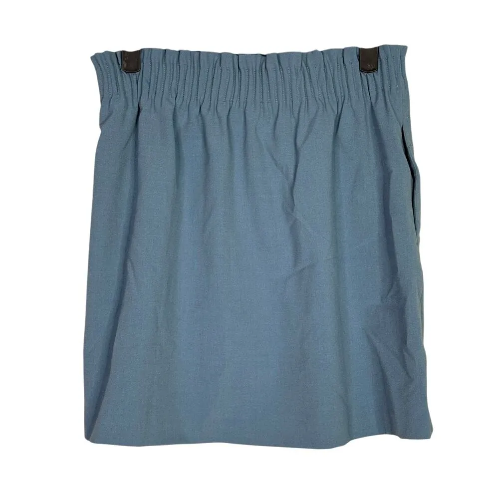 J.Crew Mercantile Paper Bag Pleated Mini Skirt A Line Pockets 2  Baby Blue #3335 - Image 4