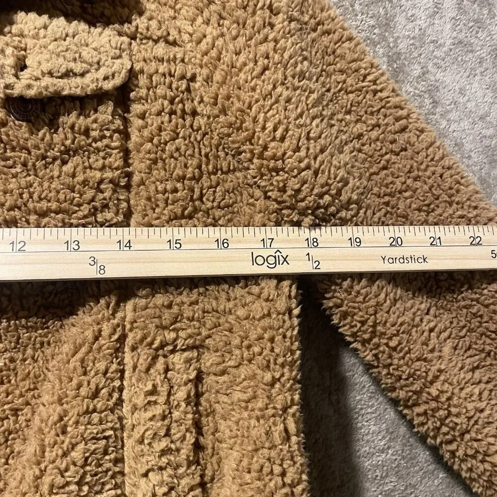 Natural Reflections Jacket Women's Size S Sherpa Full Zip Rust Soft Teddy Brown - Image 7