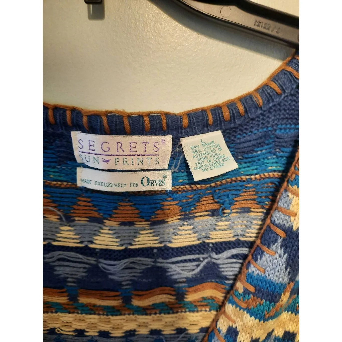 Orvis Sigrid Olsen Segrets 80's Vintage Knit Vest Women's Size L - Image 2