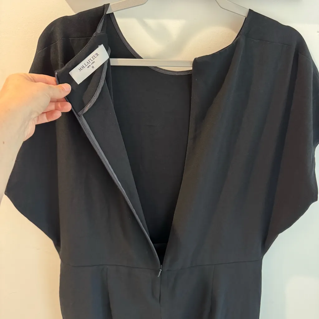 MM Lafleur The Masha Dress Black Midi Length Size 16 - Image 7