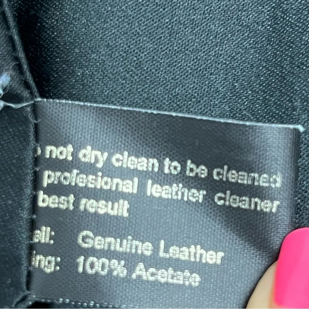 Vintage 2000 Sassoon’s blazer style black distressed medium leather jacket - Image 5