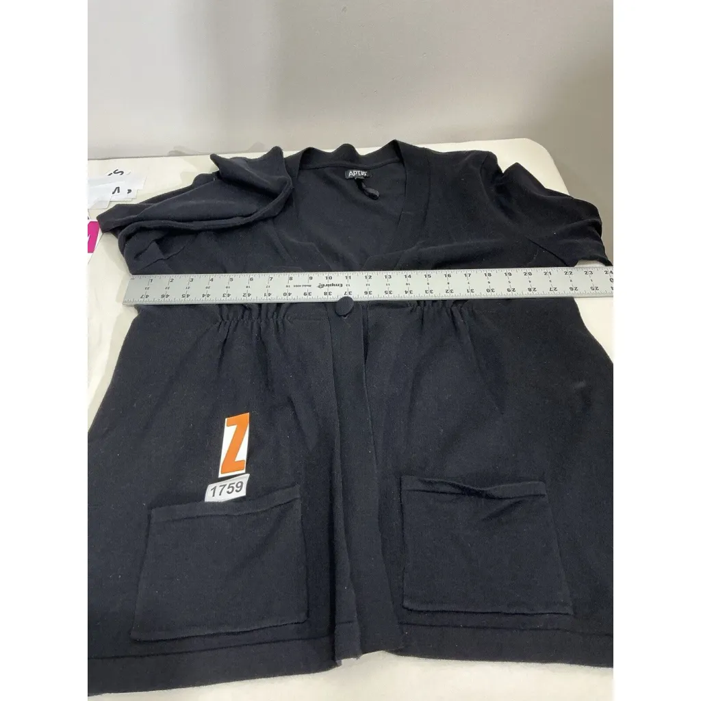 Womans Apt 9 Woman Long Sleeve Black One Button Cardigan Sweater 2x - Image 6