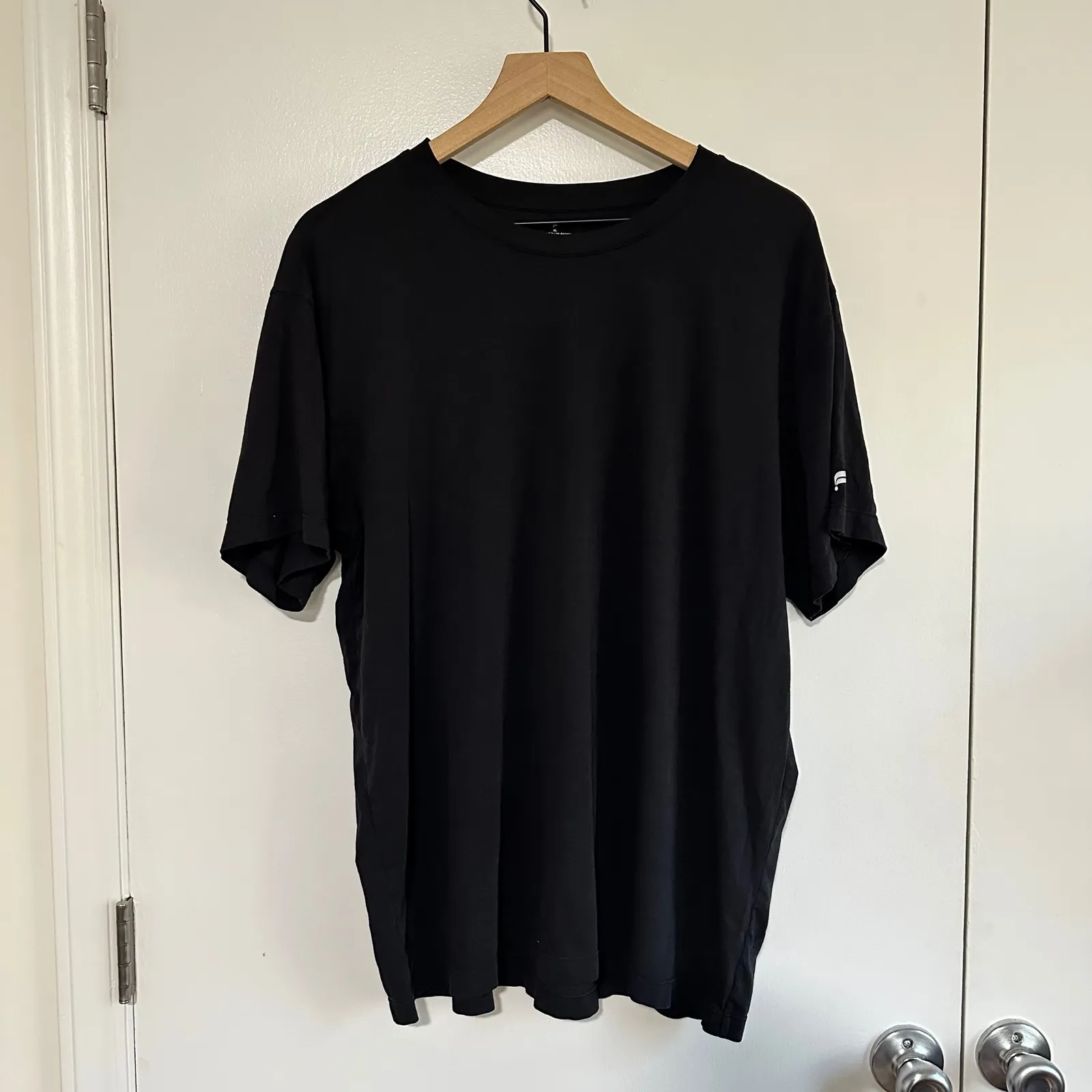 FABLETICS | Men's Effortless Oversized Black Crew Neck Short Sleeve, Size XL - Image 3