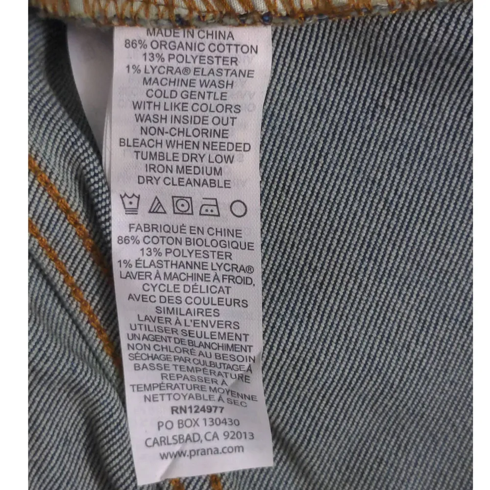 Prana Sienna Jean Deep Blue Mid-Rise Skinny Stretch Organic 10/30 - Image 12