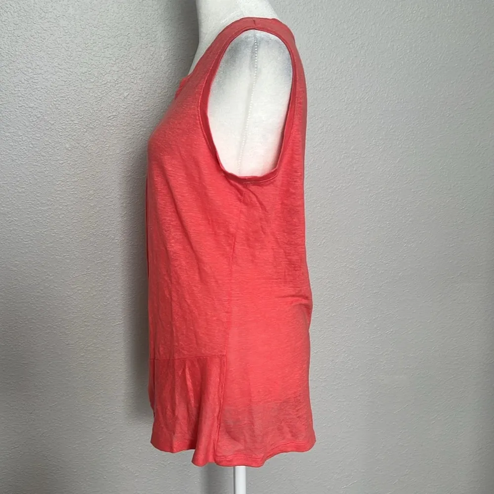 Athleta Twist Front Muscle TShirt Coral Size Medium - Image 5