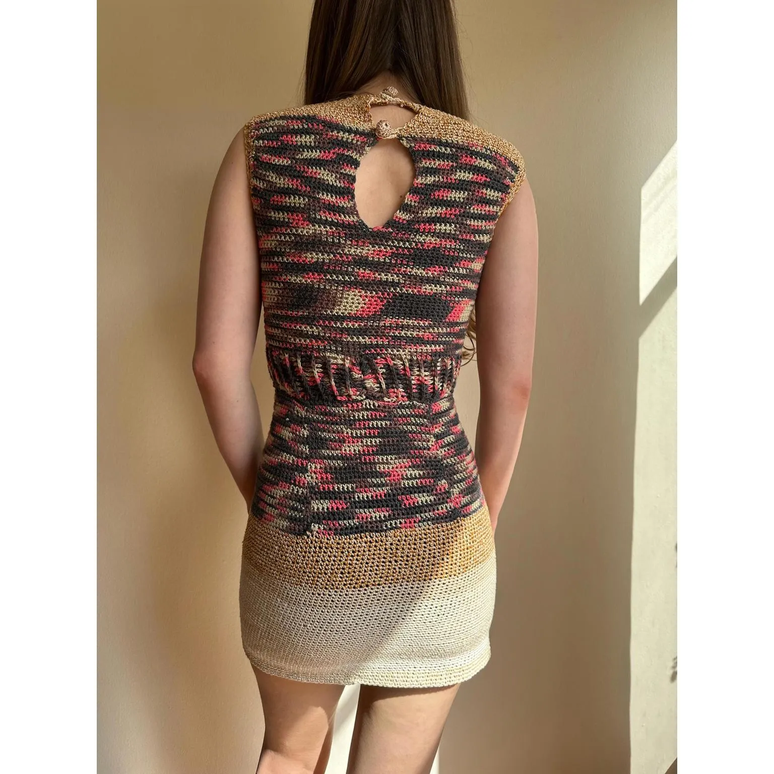 Adorable Crochet Mini Dress Key - Image 2