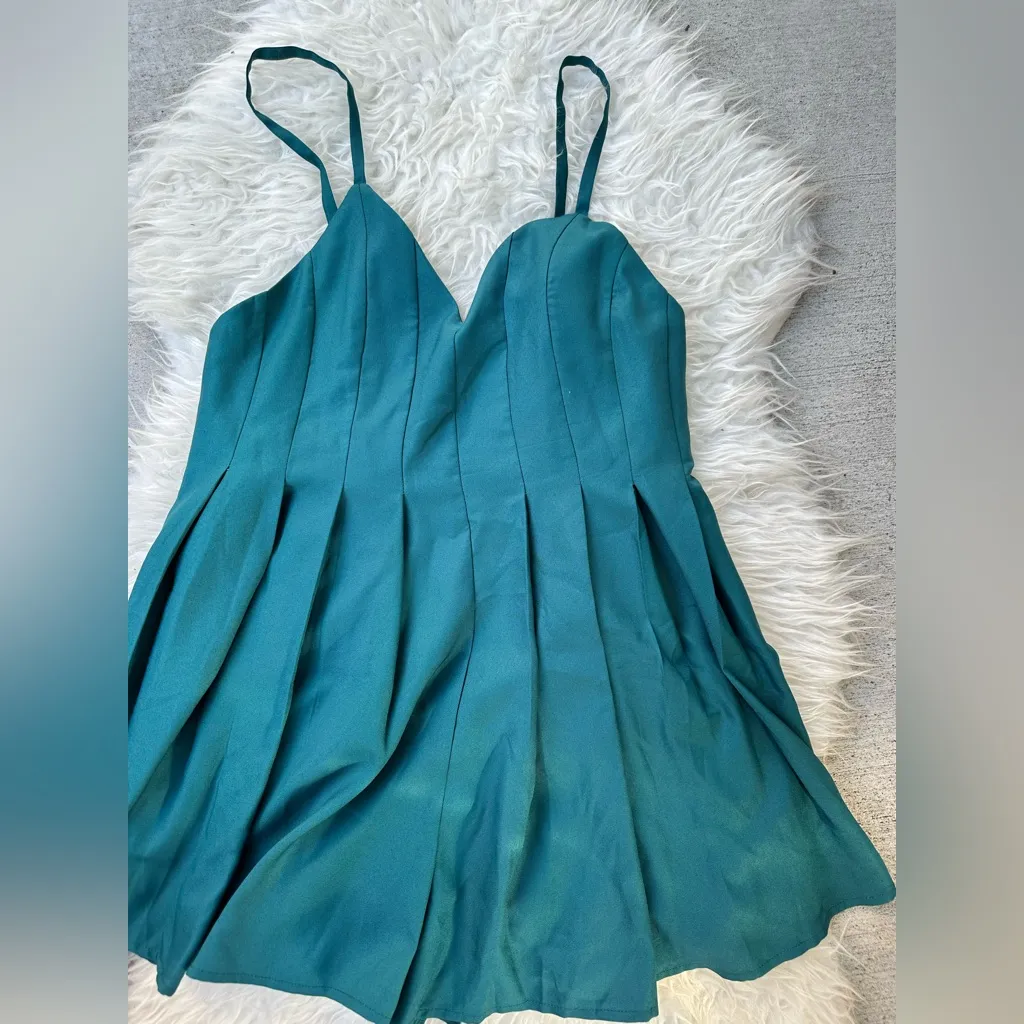 Lulus The Thought of You Teal Rompe Green Size M - Image 5