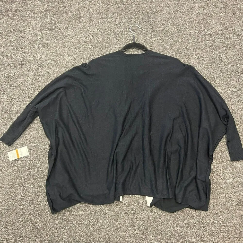 Alfani Womens Black Striped Open Front Dolman Sleeve Cardigan Sweater Sz PS NWT - Image 5