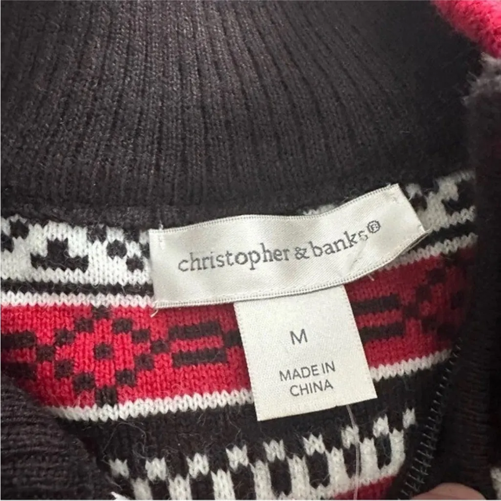 Christopher & Banks NWT Zip Up Knit Vest - Image 5