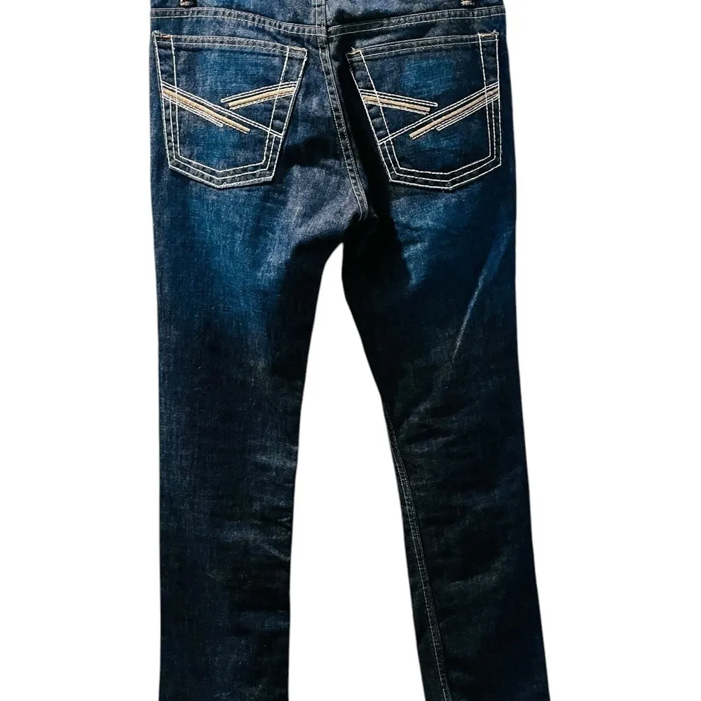 Ariat Cowboy Cut Dark Wash Jeans Size 30x32 Embroidered Casual Western Rodeo - Image 6