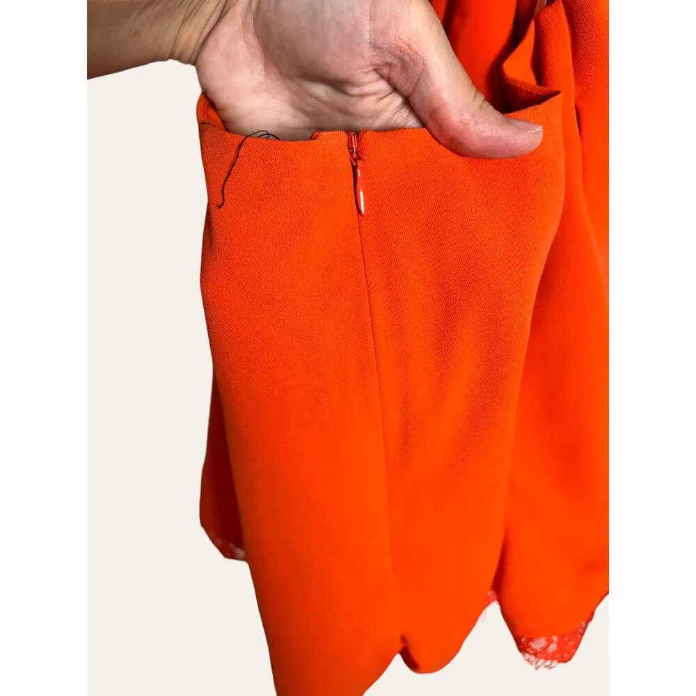 Revolve NBD Let It Go Orange Lace Strappy Sleeveless Romper Jumpsuit Size XS - Image 10