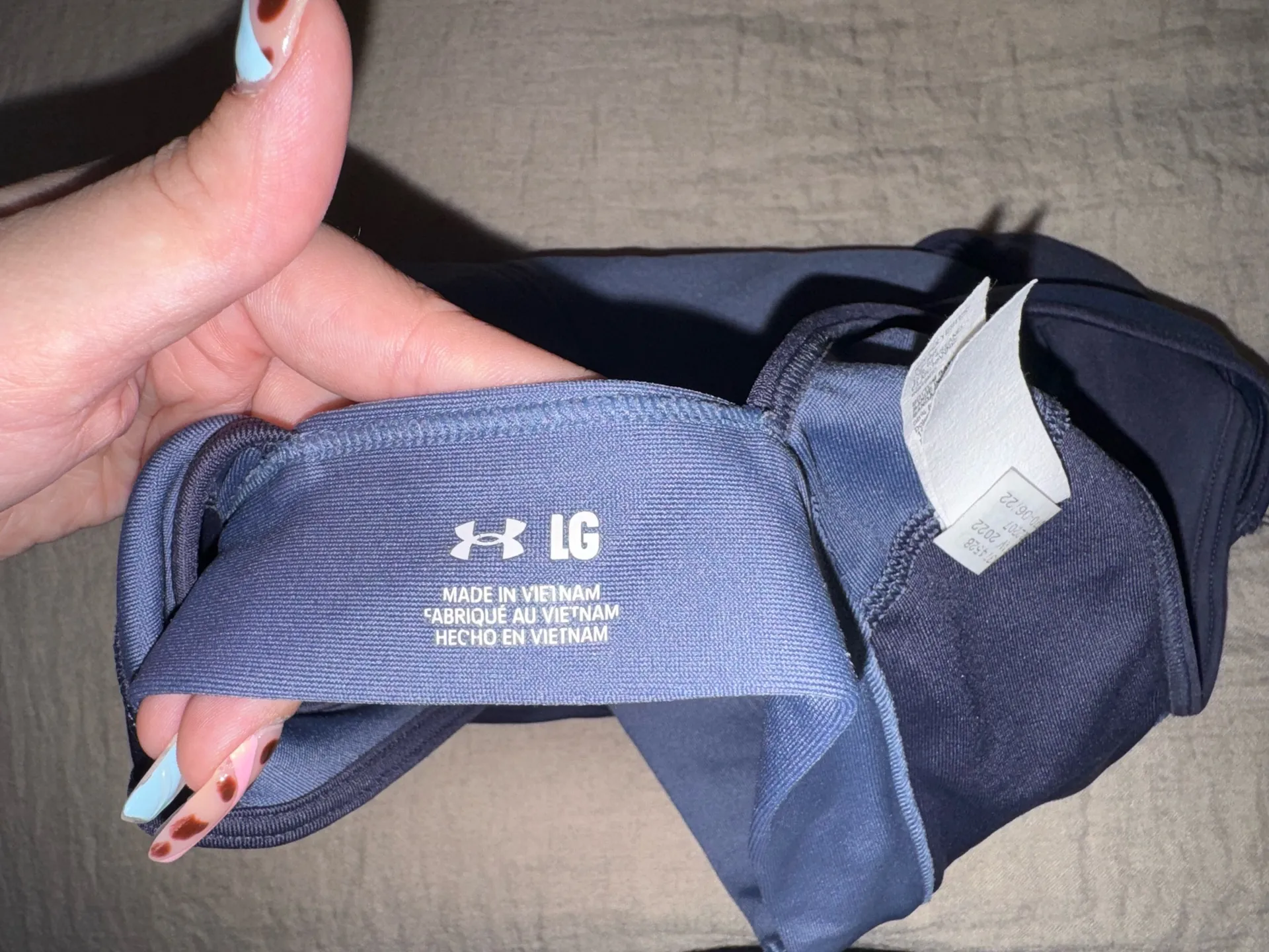 Under Armour Navy Blue Sports Bra - Image 3