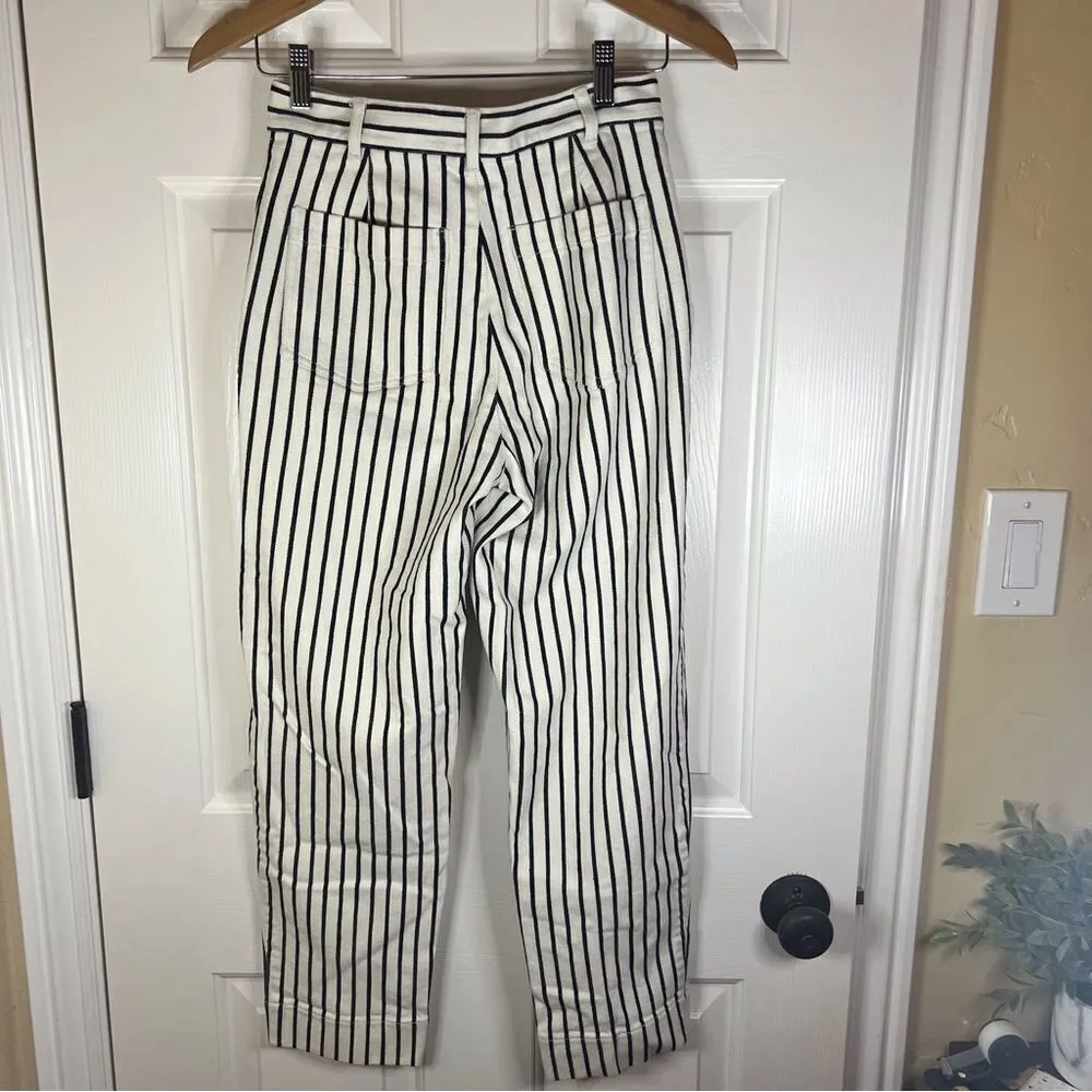 Madewell Tapered Pants in Stripe Size 25 Corporate‎ Office Wear Preppy Nautical - Image 11