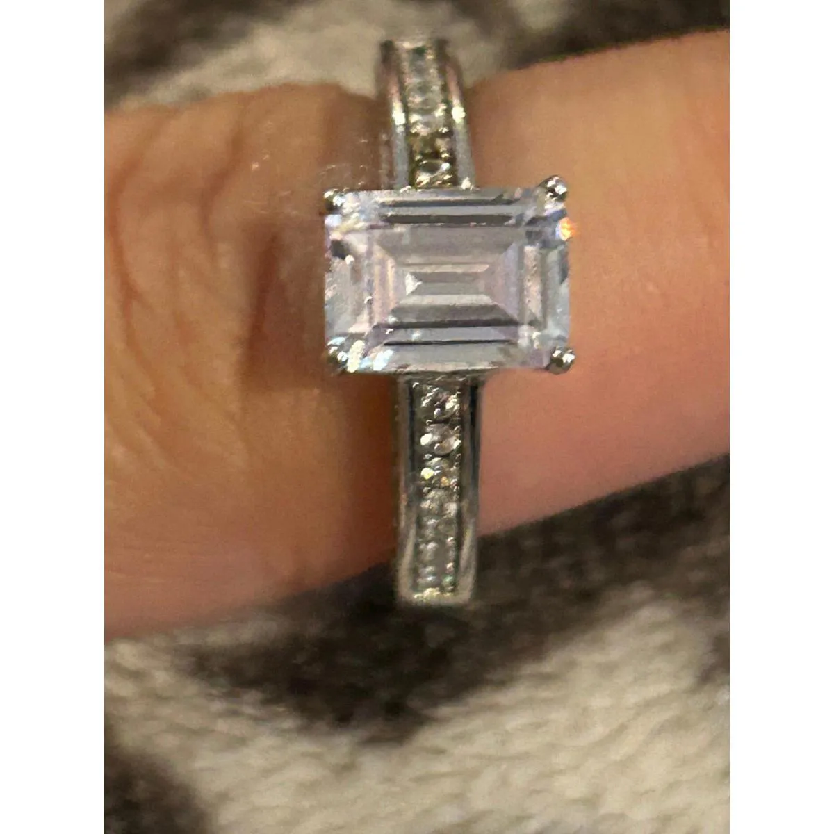 925 sterling silver scrap size 6 z218 missing stone Gray - Image 2