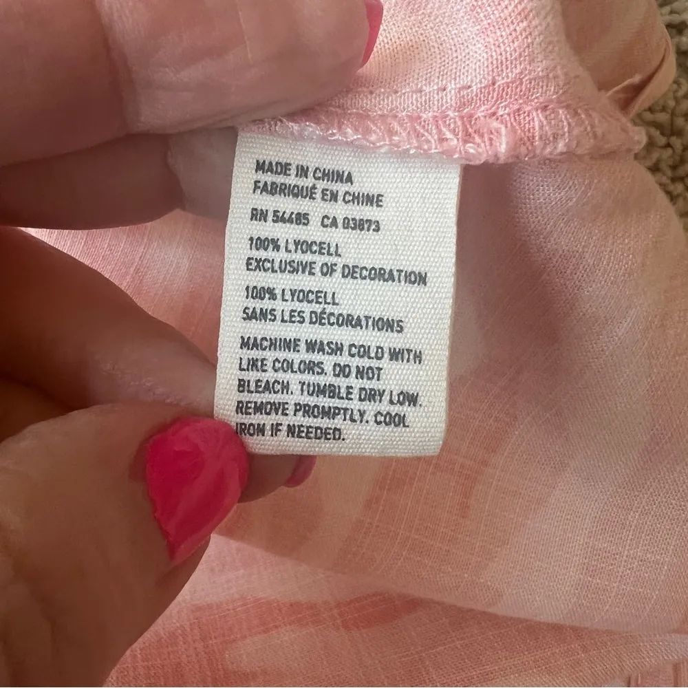 American Eagle Outfitters Pink Camo Button Down Shirt Size Large D7 - Image 4