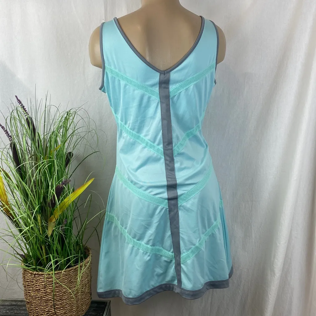 Fila Blue & Gray Strapless Athletic Sporty Tennis Mini Dress L - Image 2