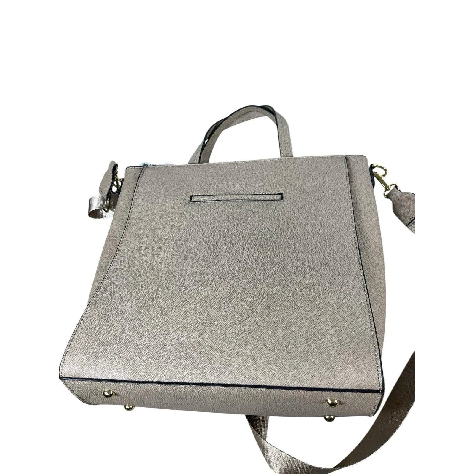 London Fog Caviar Tote Beige Studded Shoulder Satchel Crossbody Purse NWT $108 Tan - Image 8