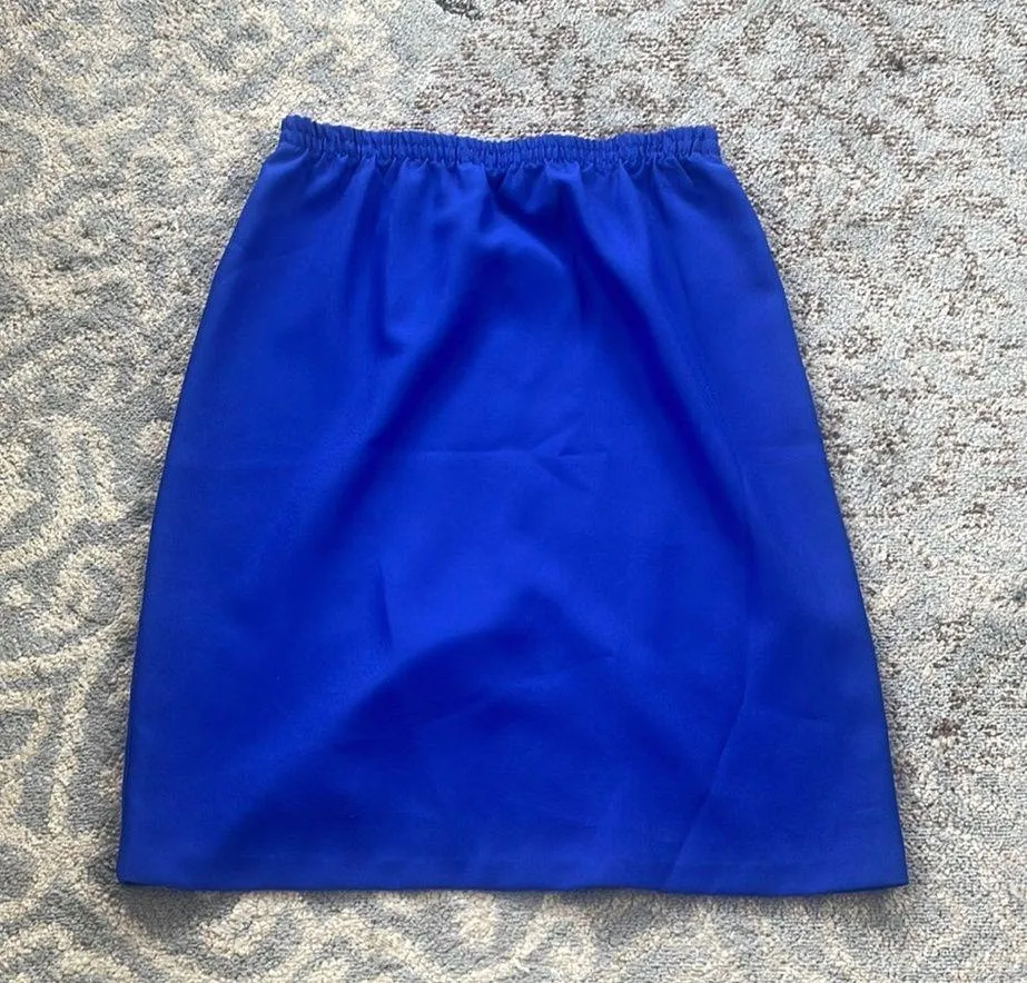 Gregory Designs Vintage Two Piece Skirt Suit Set Blue & Black 16 - Image 6