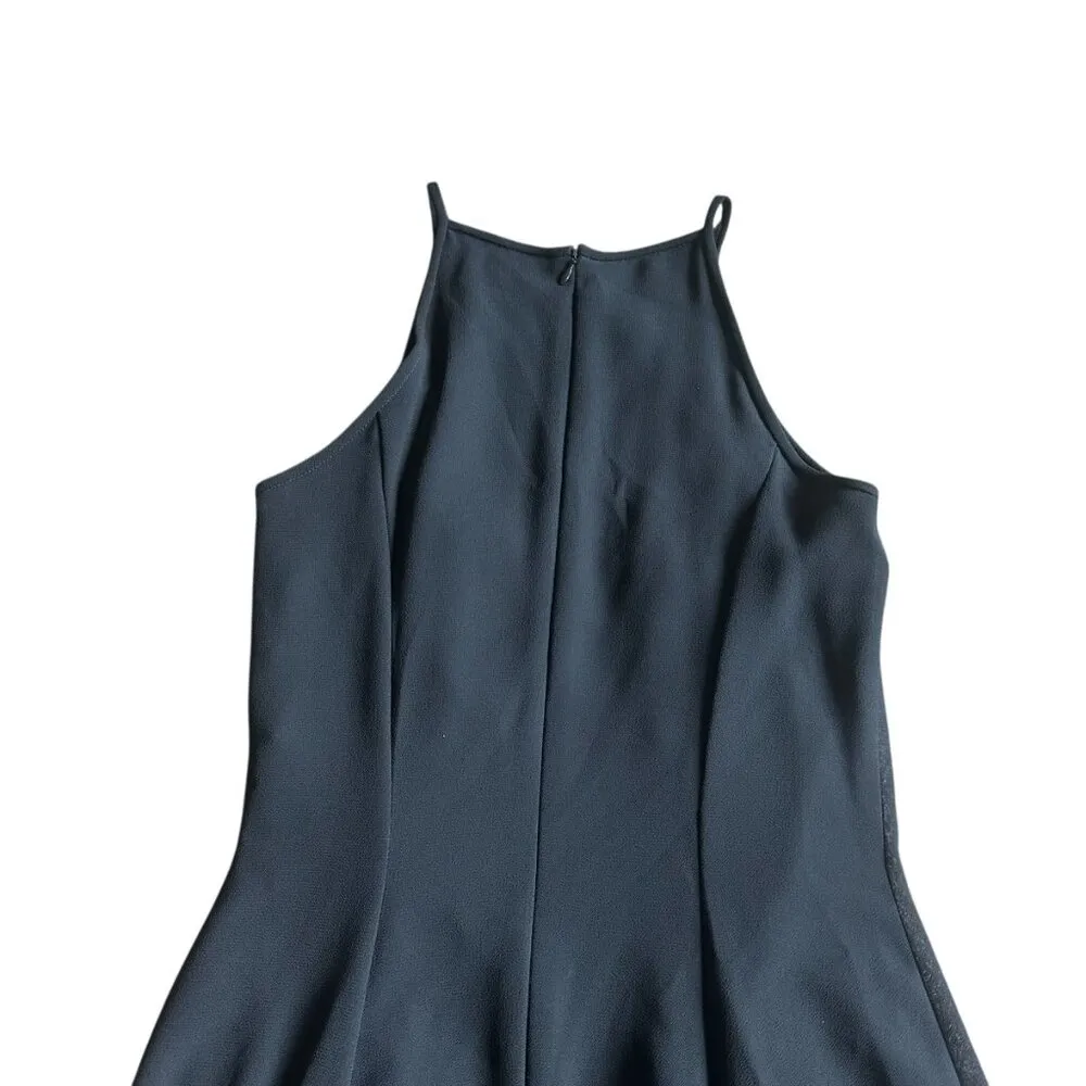 Scott McClintock Retro 90s Black Maxi Dress Gown High Neck Lace Applique Size 6 - Image 8