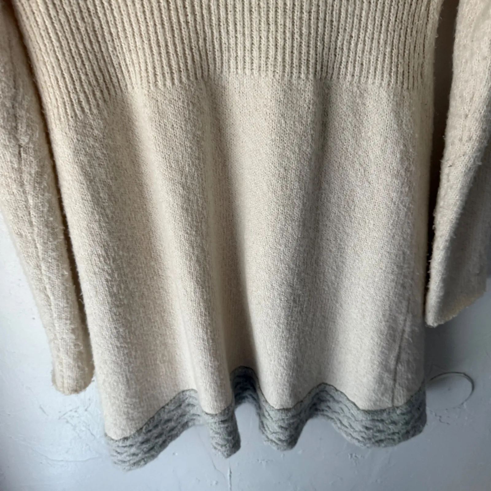 Prana Womens Cream‎ Gray Knit Sweater Coat Cardigan M Angelic Duster Cozy - Image 11