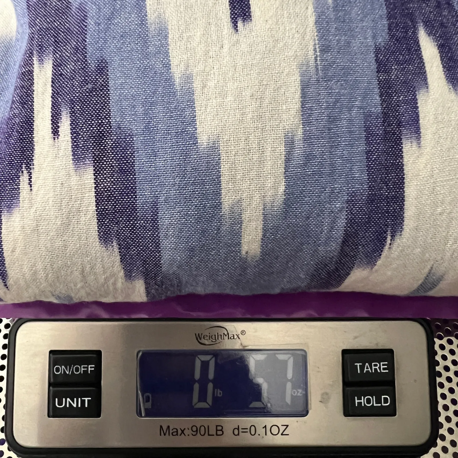 Rag Poets Short Sleeve Chevron Print Blue & White Romper Size Small - Image 12